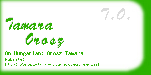 tamara orosz business card